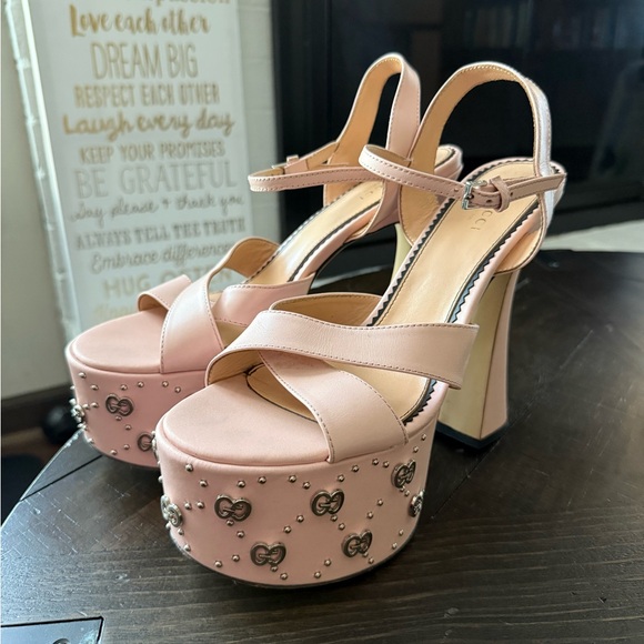 Gucci Blush Pink Platform Heels - Picture 1 of 4